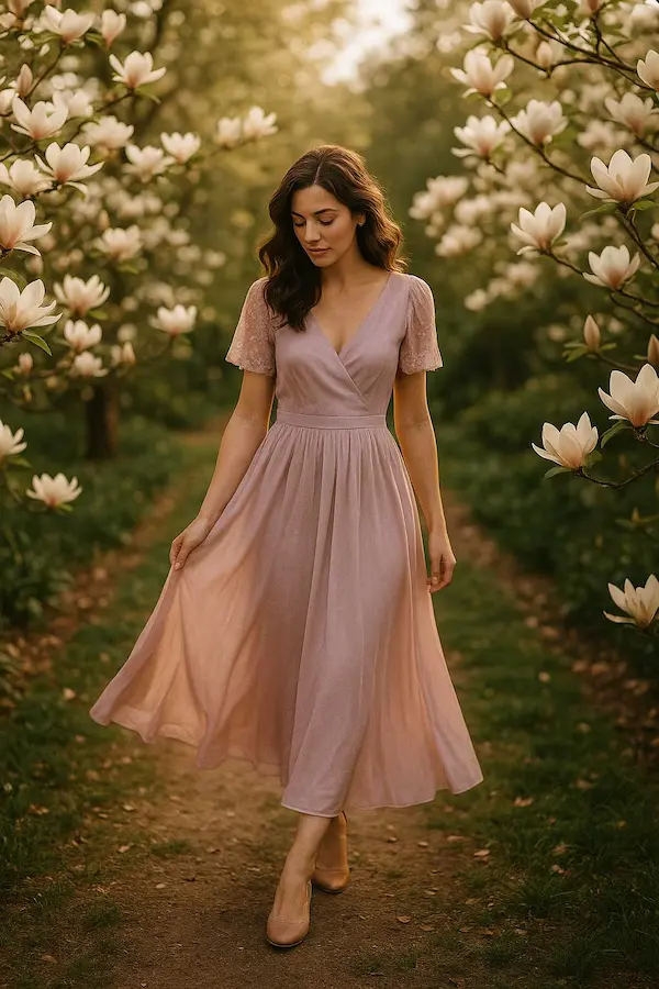 Lavender Chiffon Dress