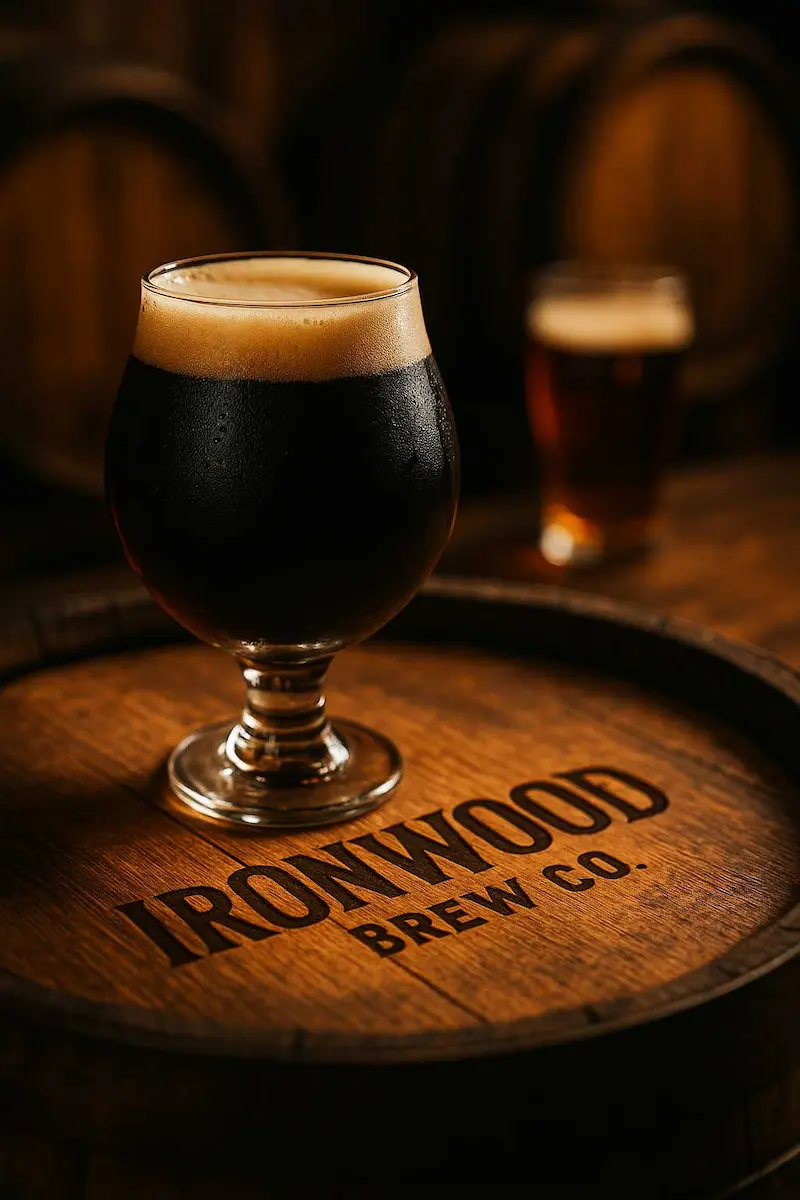 Ironwood private event space with long tables and warm lighting