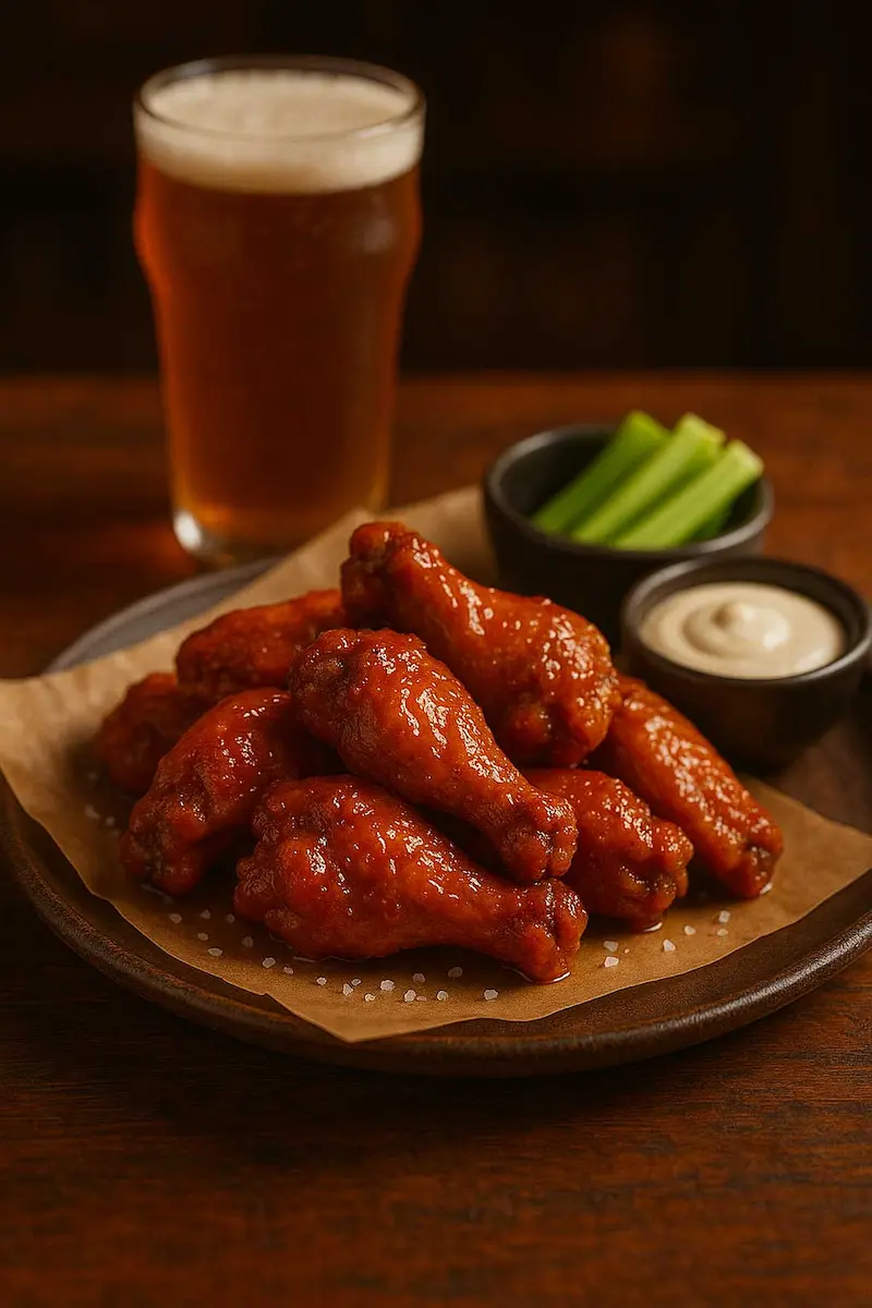 IPA wings with choice of sauce