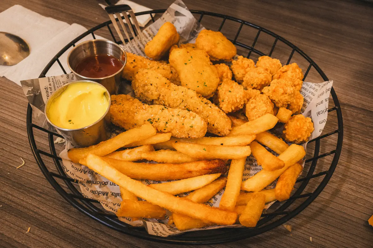 Crispy hand-breaded fried chicken